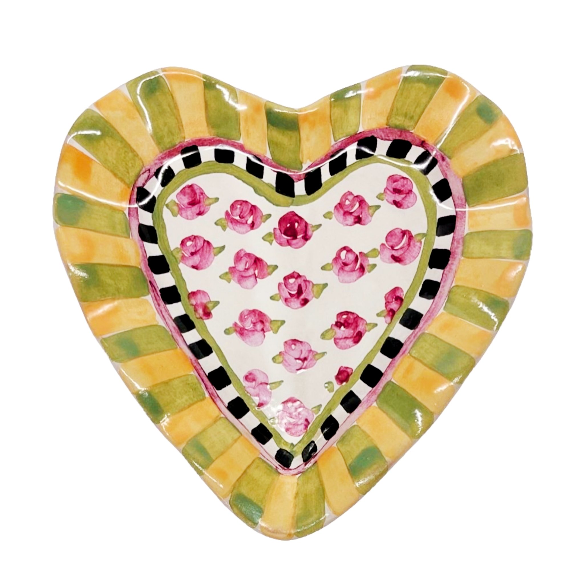 MacKenzie-Childs Fluted Heart Plate — Limited Edition
