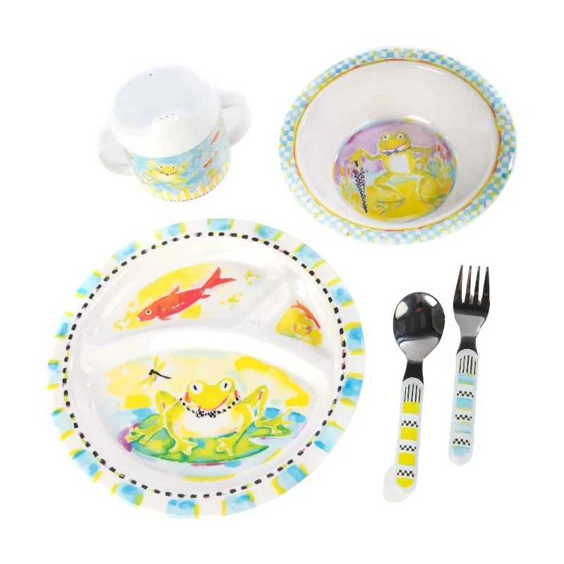 MacKenzie-Childs Toddler's Dinnerware Set  Frog