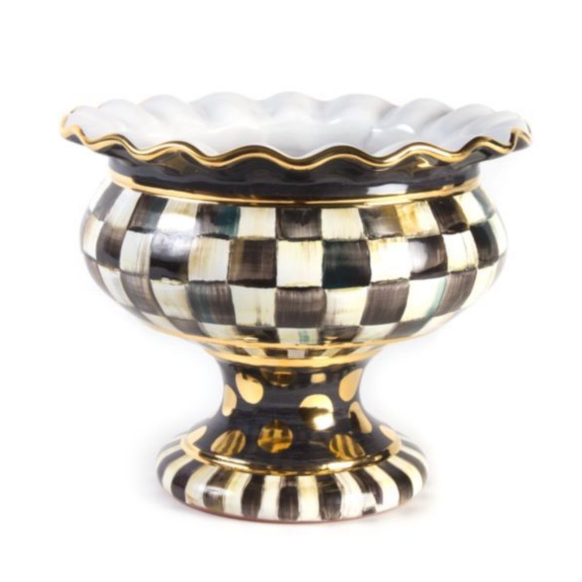 MacKenzie-Childs Courtly Check Stoutly Vase