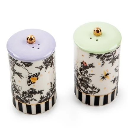 MacKenzie-Childs Butterfly Toile Salt & Pepper Set