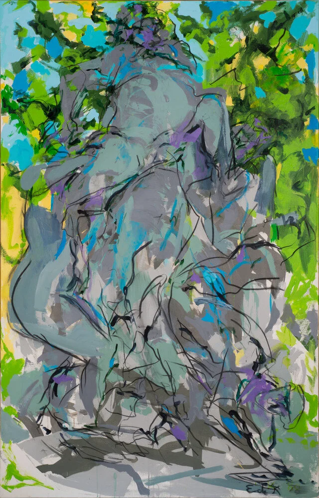 Elaine De Kooning, Bacchus #3, 1978; Acrylic and charcoal on canvas, 78 x 50 x 2 1/4 in