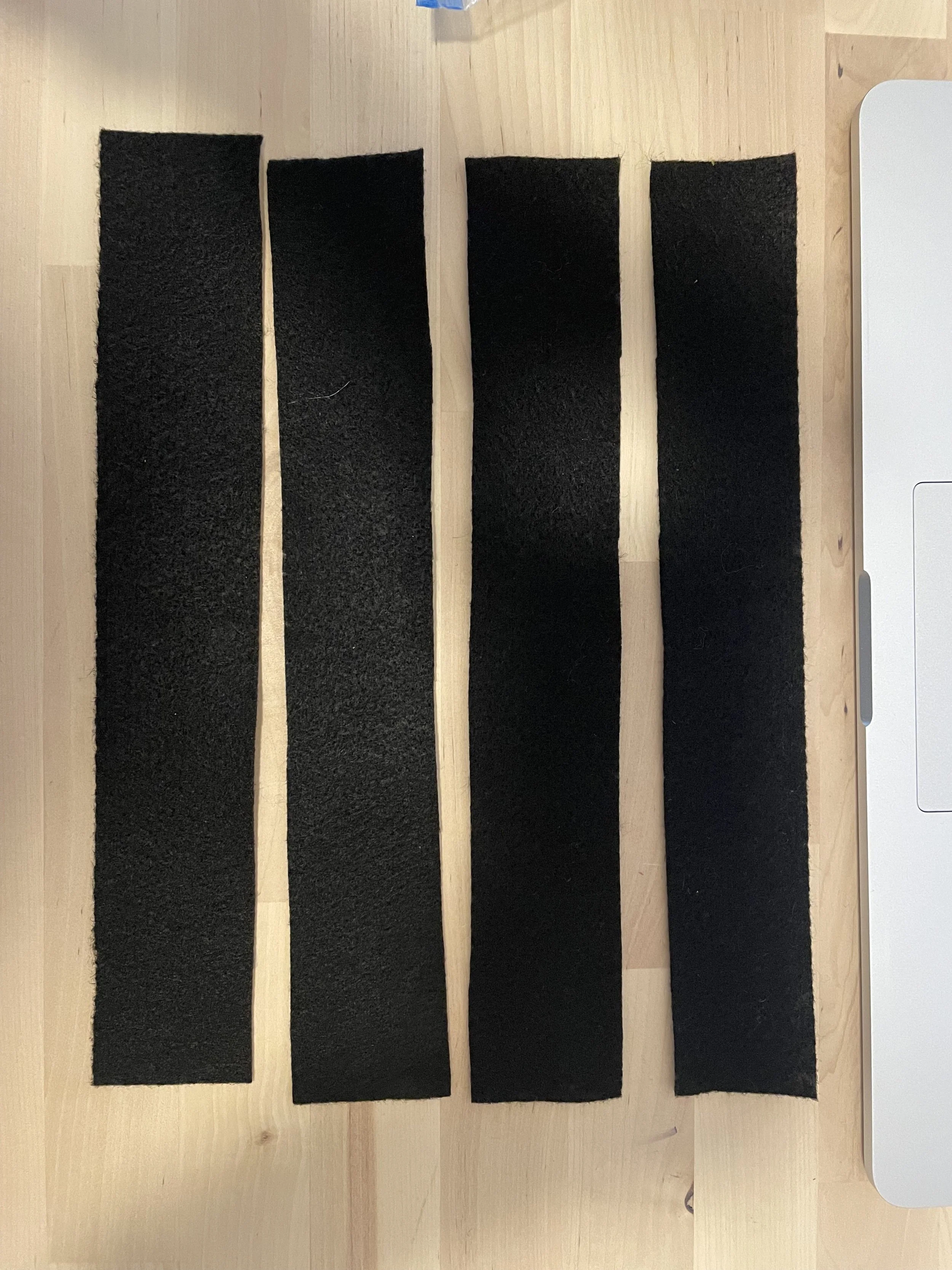 Strips of black felt 