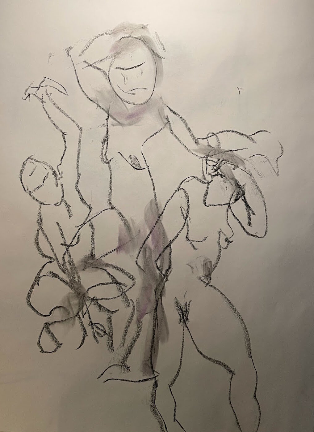 Cary Bryant, charcoal on paper 