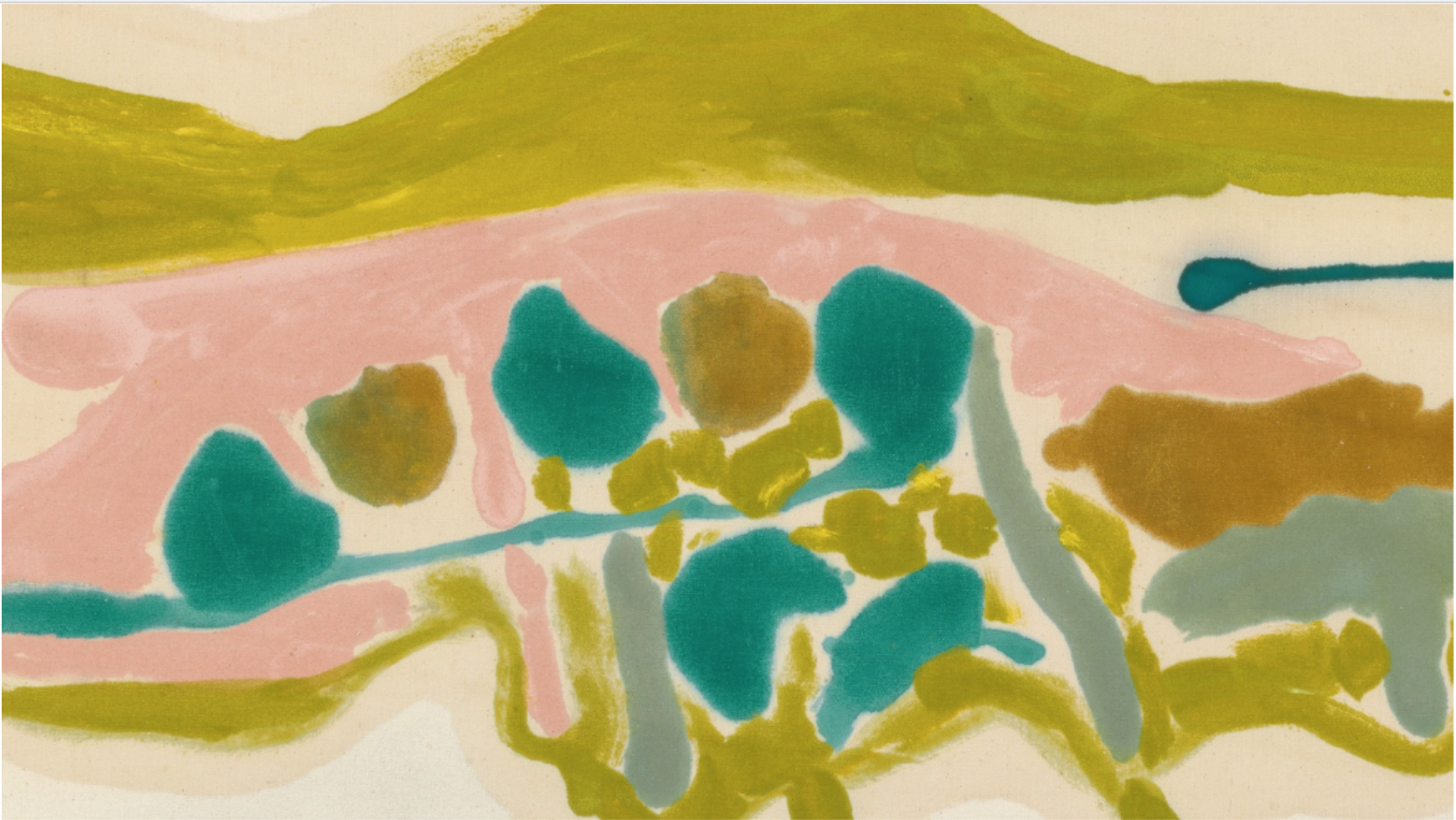 "Pink Field," 1962, Acrylic on canvas 23 3/4 x 58 inches