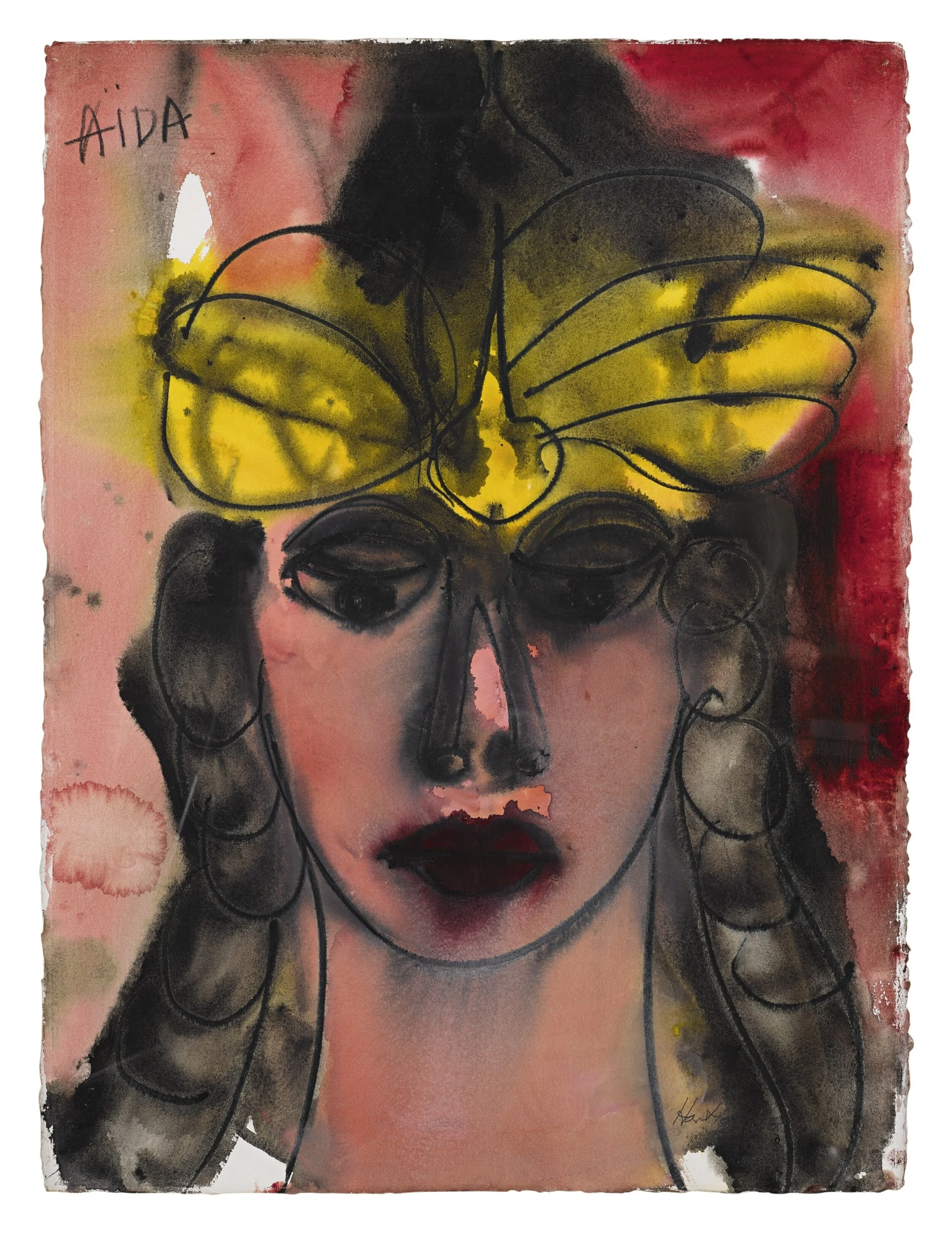 Grace Hartigan, Aida, 1986, watercolor on paper