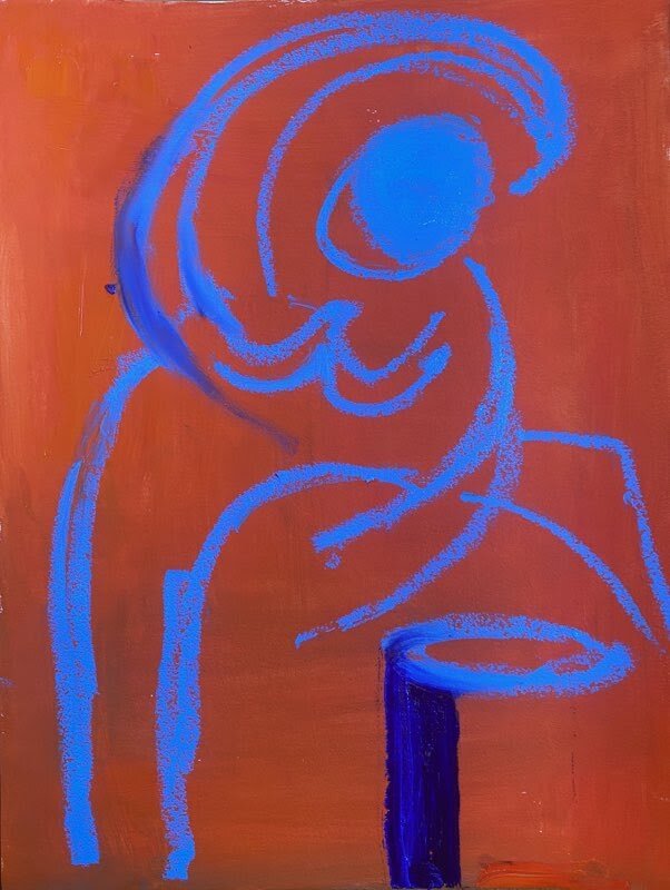 Anne Webb-Johnson, oil pastel and acrylic on paper, 12x16 

