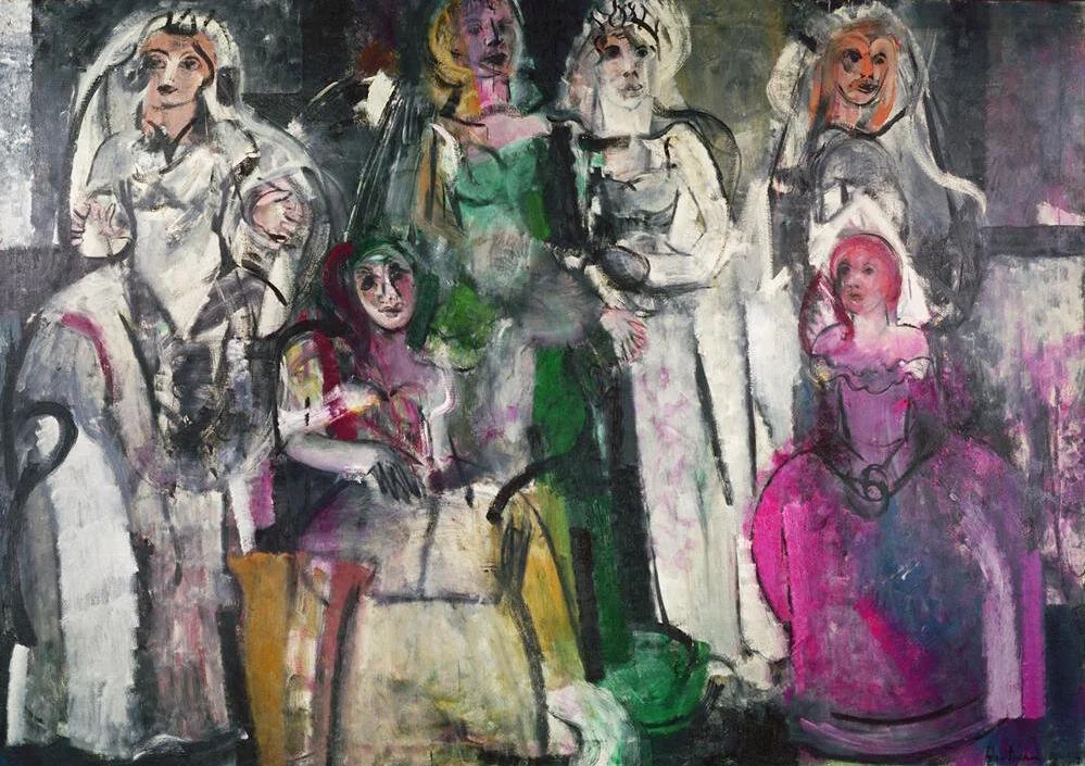 Grace Hartigan, Grand Street Brides, oil on canvas, 72 9/16 × 102