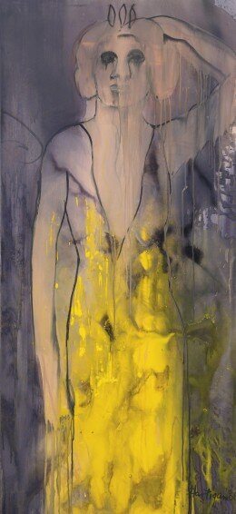 Grace Hartigan, Semiramis, 1986, oil on canvas, 198.1 x 91.4 cm. (78 x 36 in.)