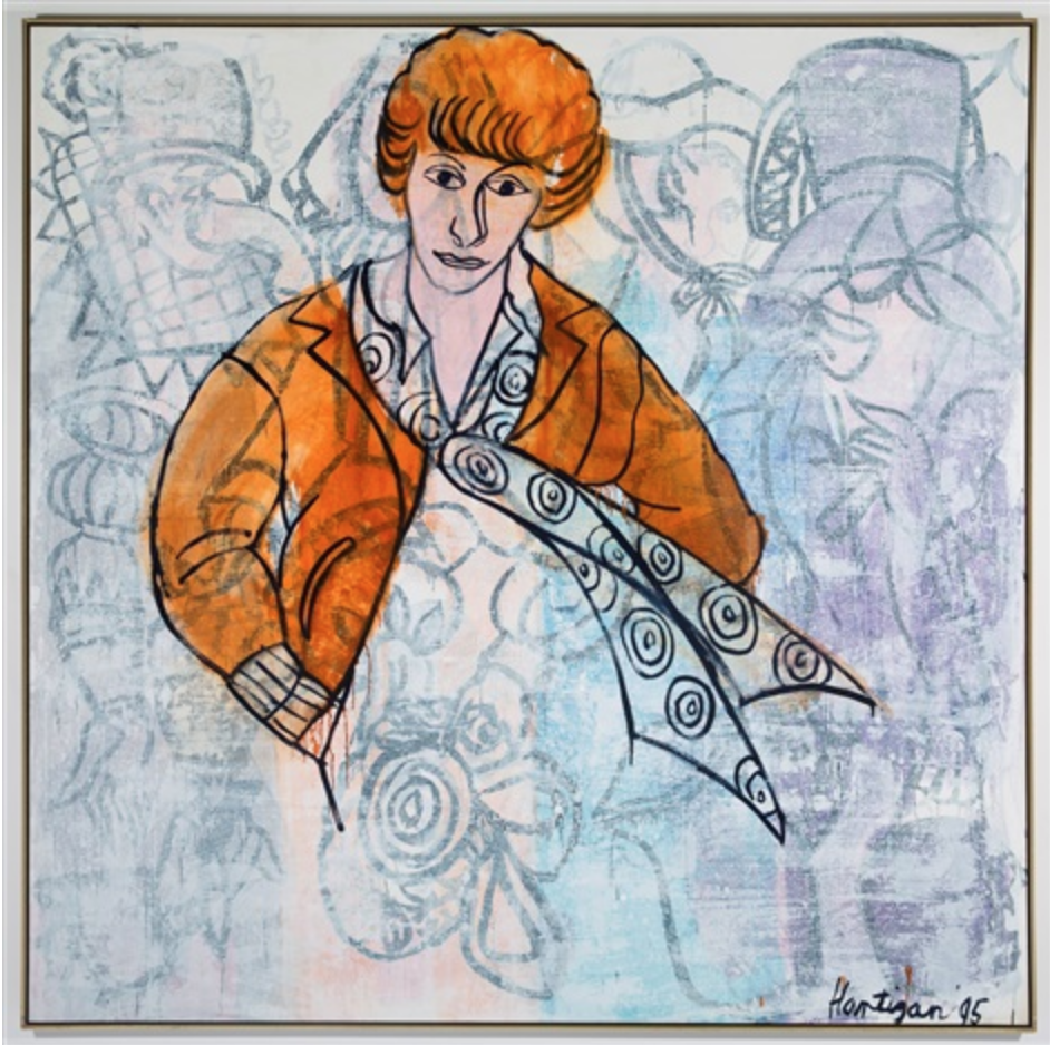 Grace Hartigan, Famous American Women (Amelia Earhart), 1995, Oil on canvas, 72 x 72 in. (182.9 x 182.9 cm.)