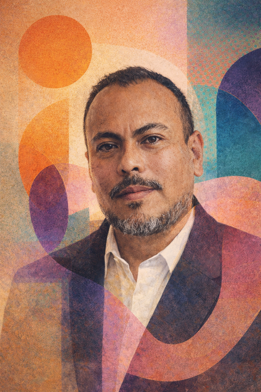 Illustrated portrait of Victor Pineda