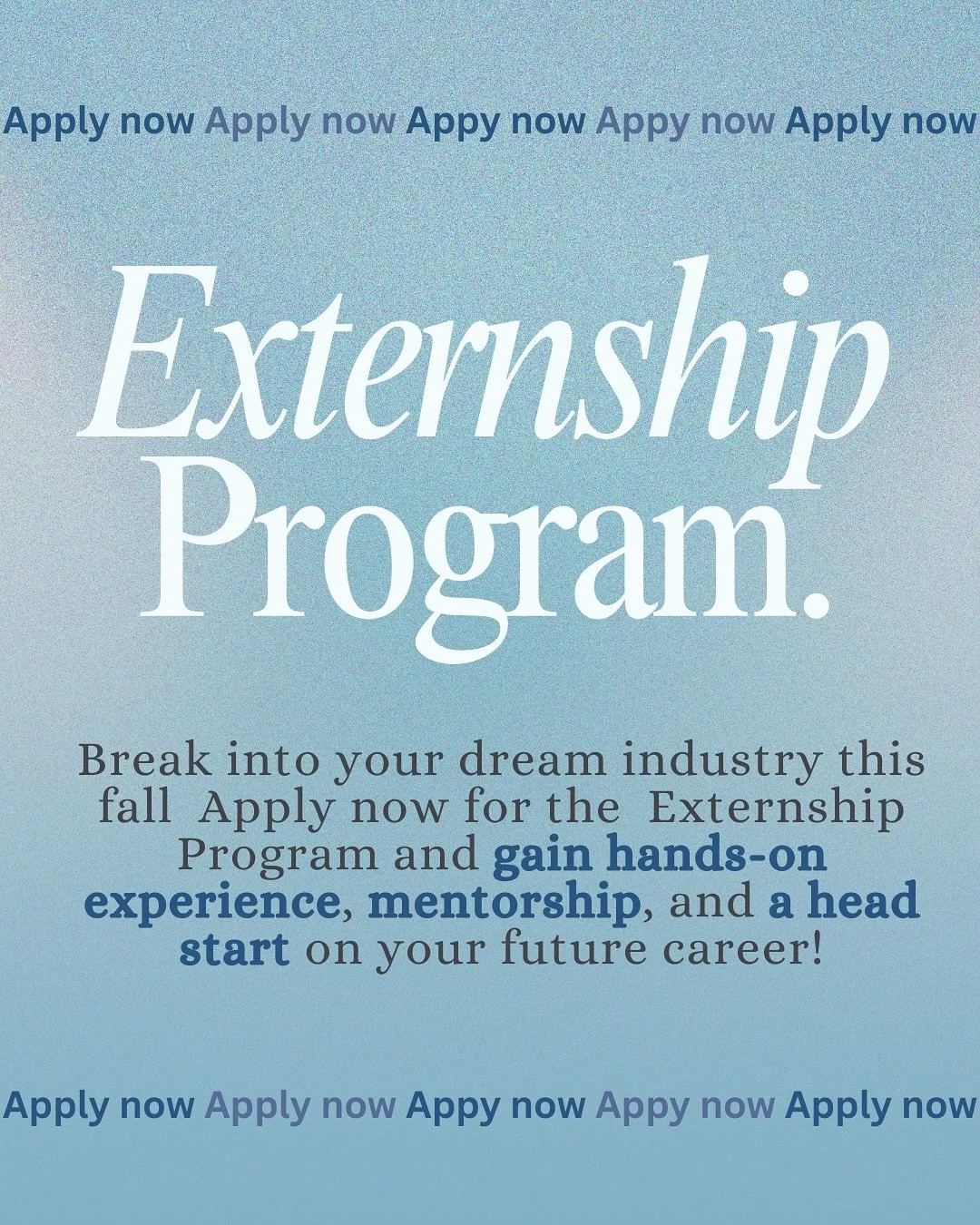 Applications are OPEN! Apply today for the Externship Program and get the chance to gain hands-on experience, explore an industry, and develop valuable skills this fall! ✨&rdquo;

LINK IN BIO 

#Externship #ApplicationsOpen