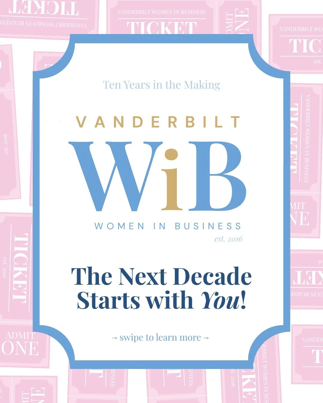 The next decade of Vanderbilt WiB starts with YOU!

Swipe to learn more...
and we can't wait to see you at the Business Club Fair tomorrow and our info sessions this week :)