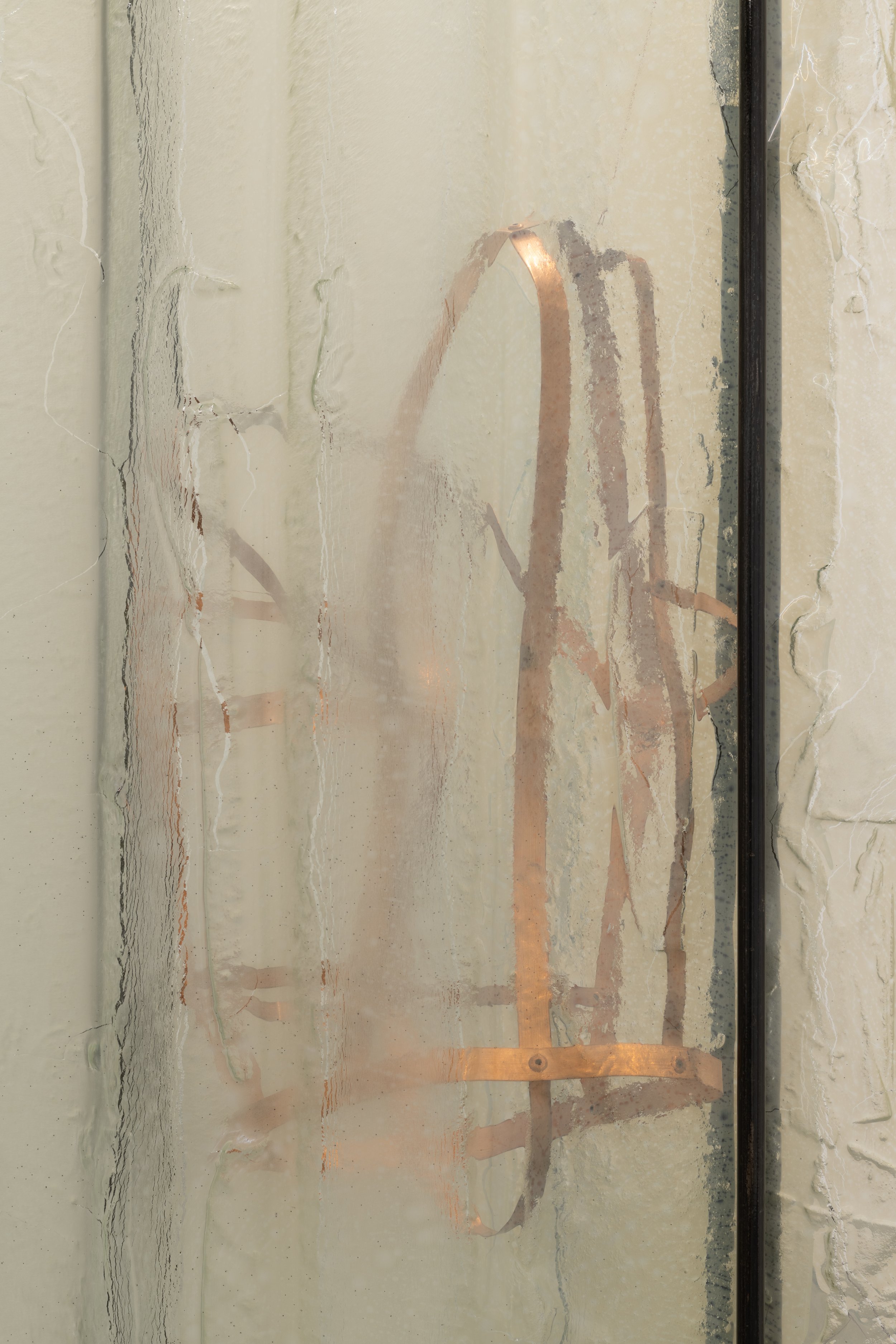 (Detail) Shell (torso), 2024 - Glass, copper and lacquered iron