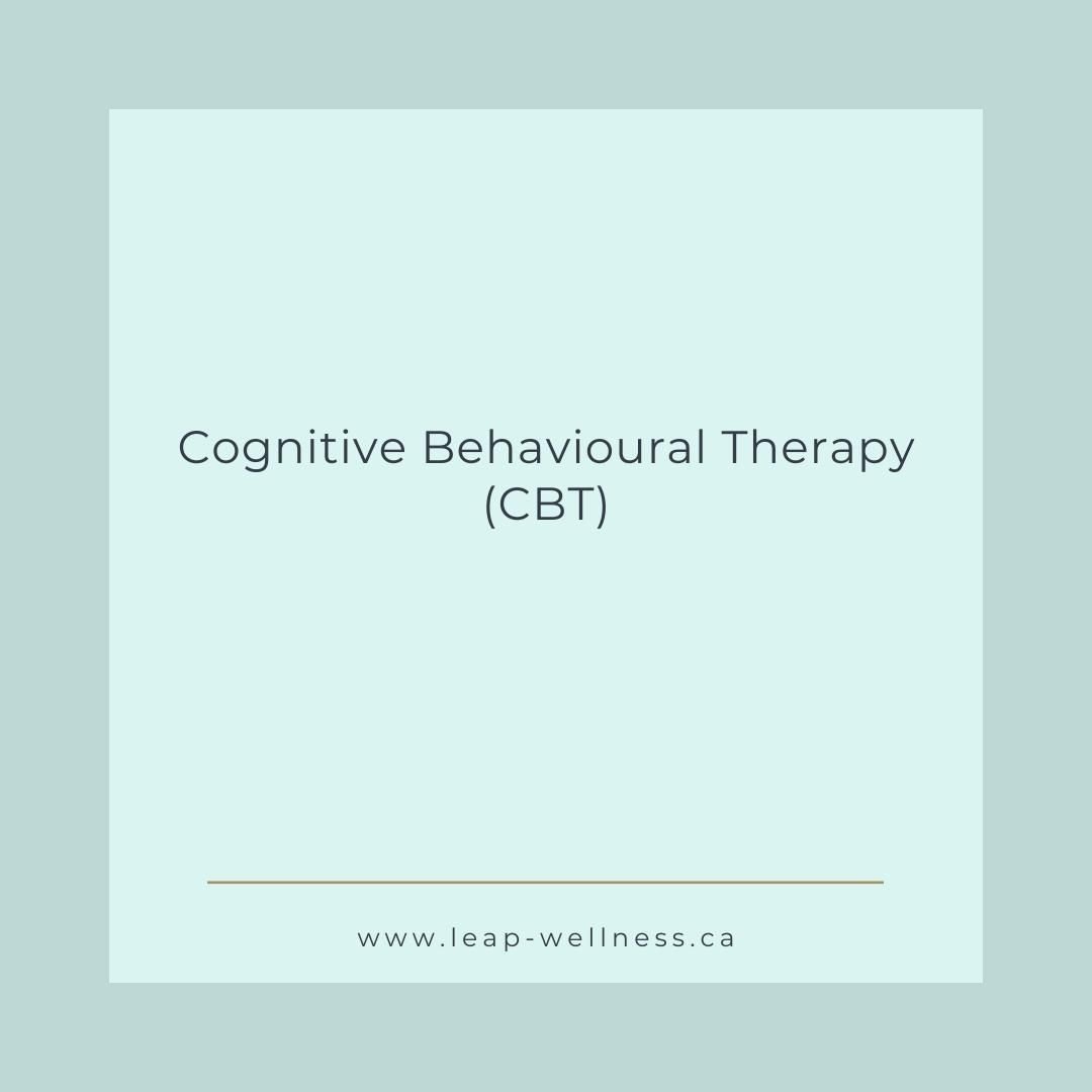 What is Cognitive Behavioral Therapy? This is a therapy that focuses on feelings and thoughts that influence your behaviours. This form of treatment can help you learn to identify thought patterns, how to take control of them and how to change them. 
