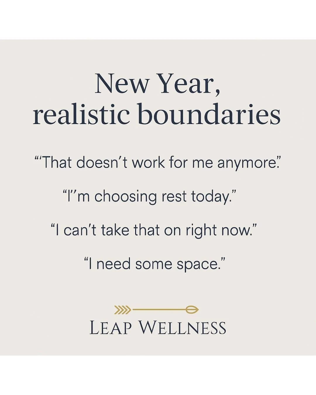 As the new year begins, many people feel pressure to say &ldquo;yes&rdquo; to everything ,  every invitation, every request, every expectation. But your wellbeing needs clarity and limits, not overextension.

Realistic boundaries aren&rsquo;t harsh o