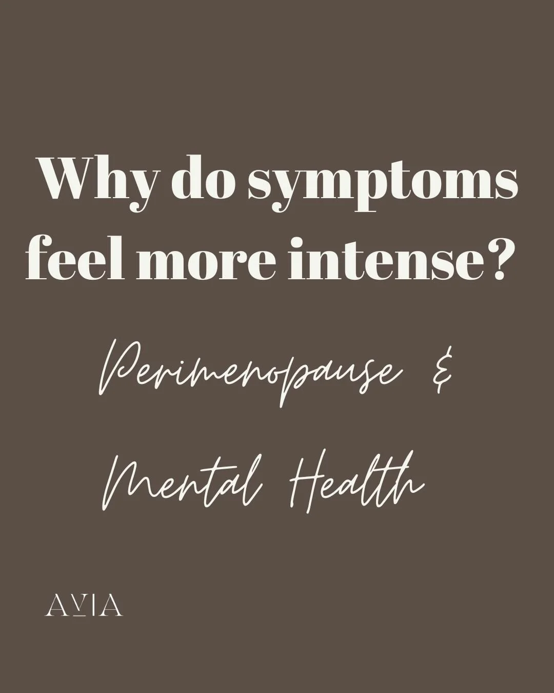 If it feels harder than before, there is a reason.

Perimenopause is a time when mental health symptoms can become more noticeable and more intense.

Depression and anxiety during this stage can include:
-Mood changes such as irritability, anger, or 