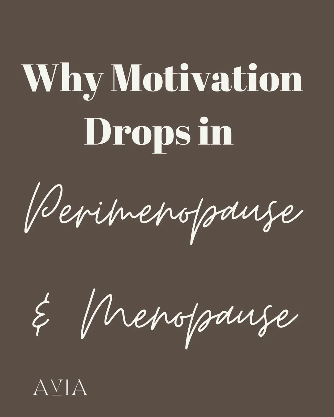It&rsquo;s not that you&rsquo;re unmotivated&hellip; something has shifted.

During perimenopause and menopause, many people notice a drop in motivation, energy, and follow-through.

This is not a personal failure.

This stage of life often includes: