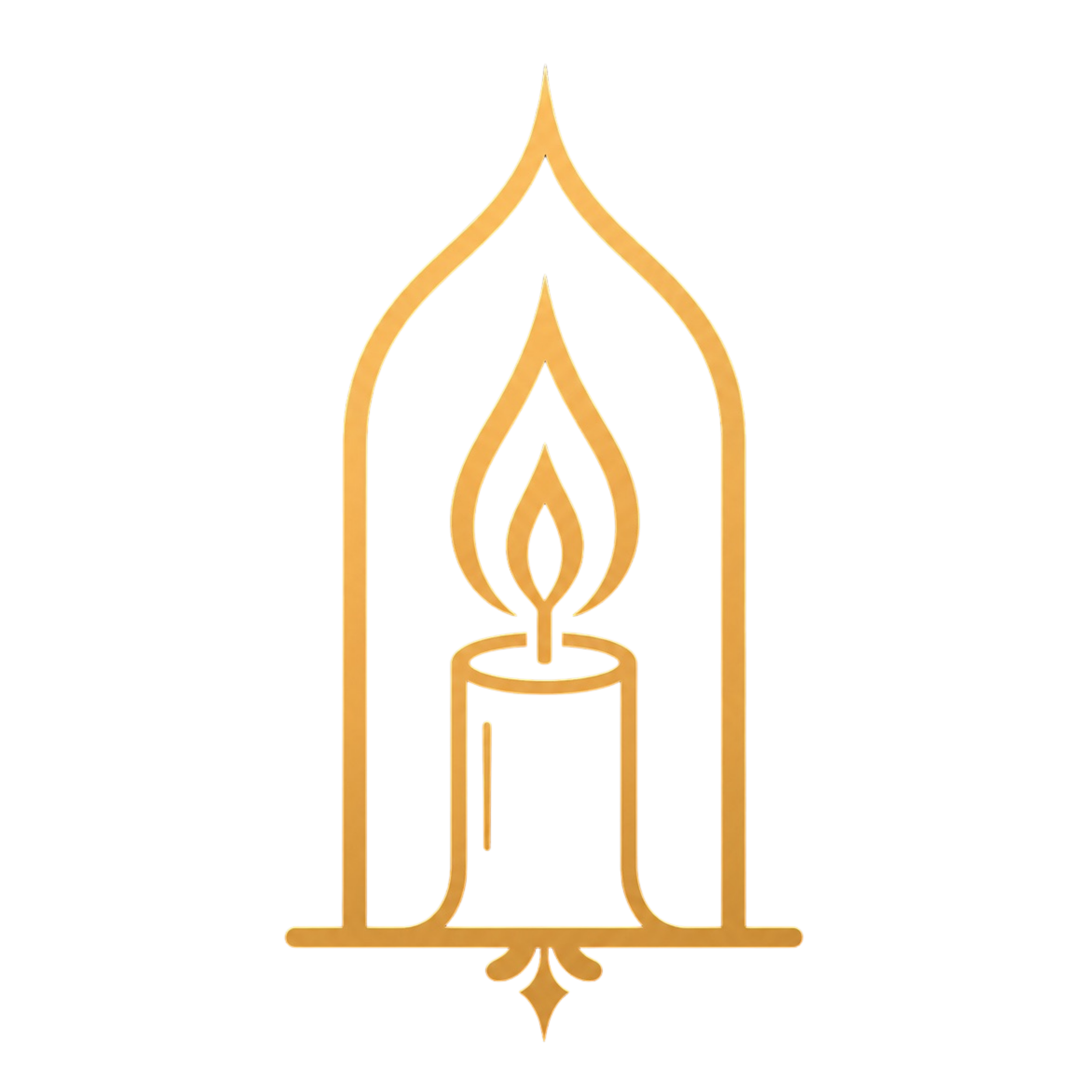 Golden ornate sword design with purple and blue elements on a black background.