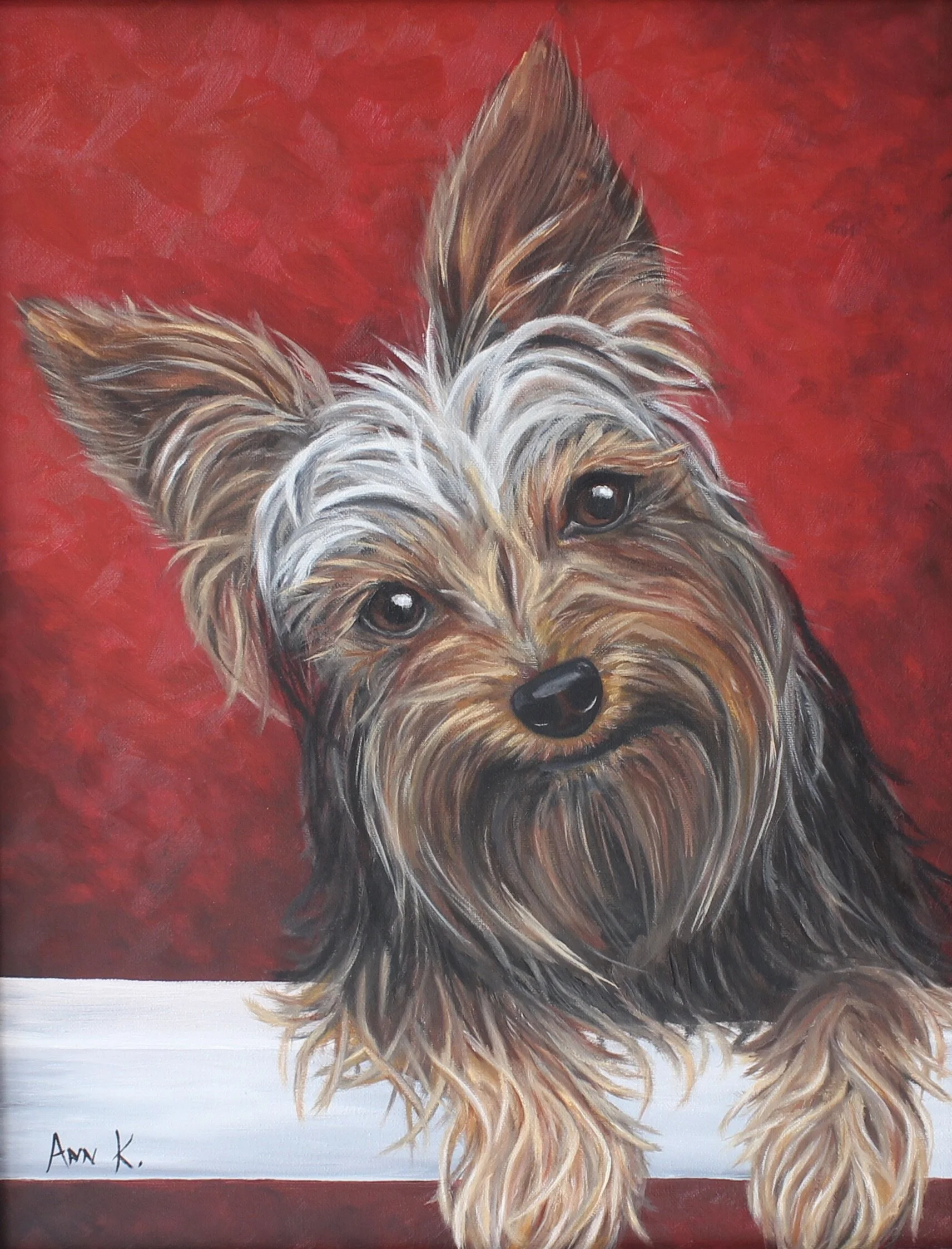 Coco,
Oil on canvas, 14" x 18", sold