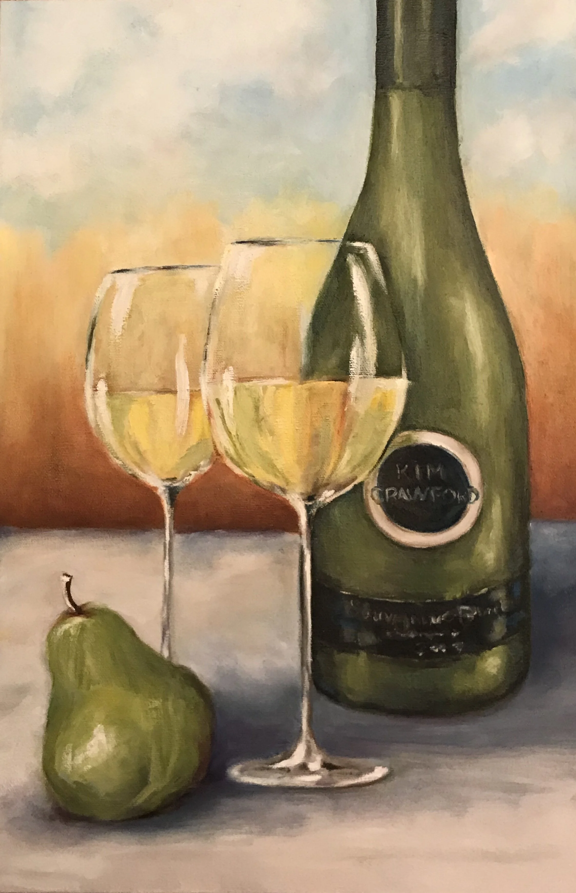Favourite White / Oil on canvas, 12" x 20", sold