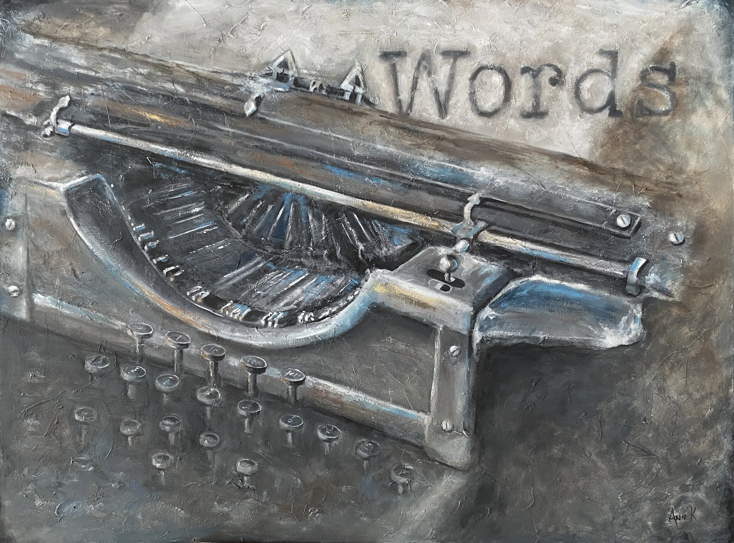 Living by the Words /
Oil on canvas, 36" x 48", sold