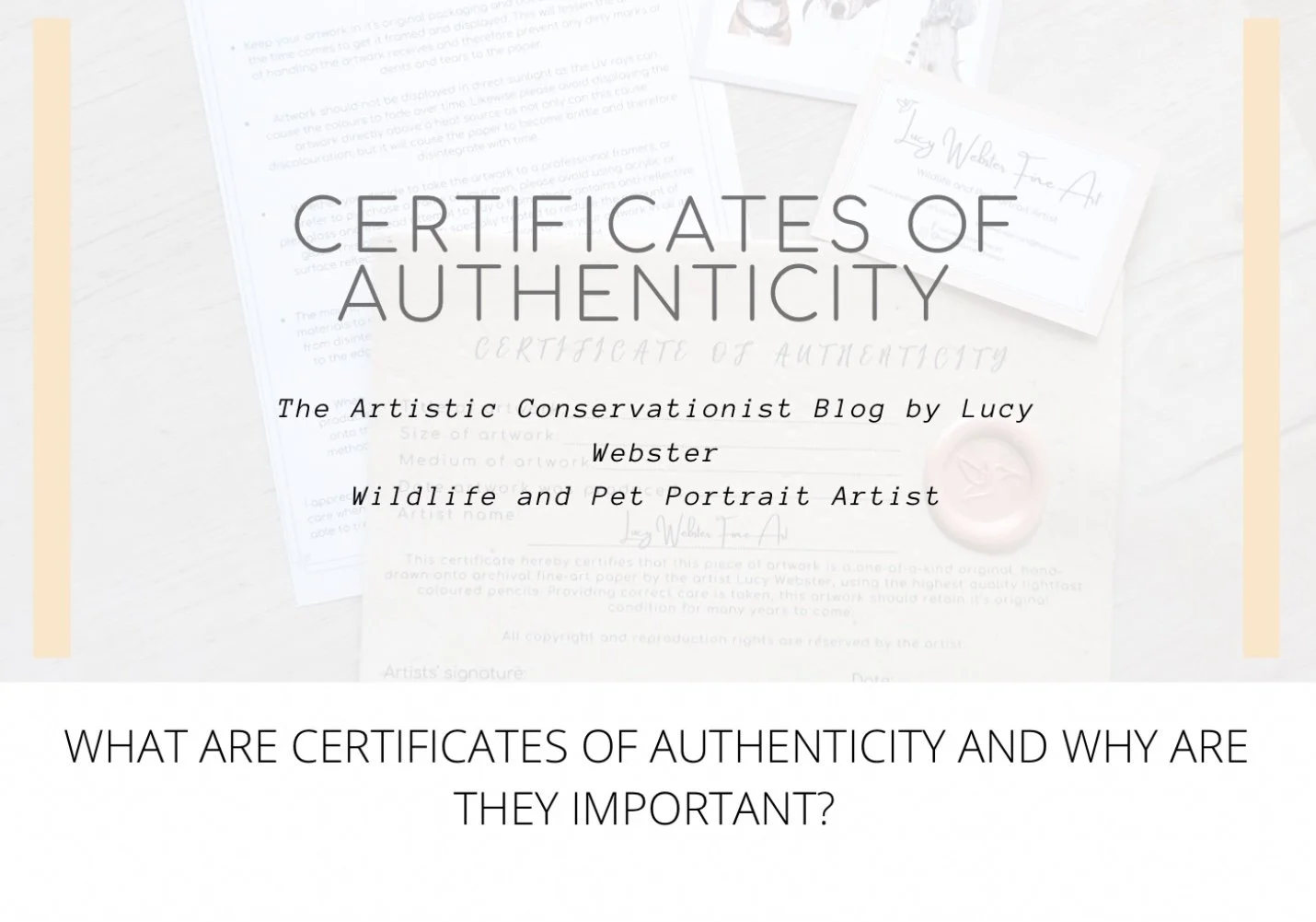 What are certificates of authenticity and why are they important?