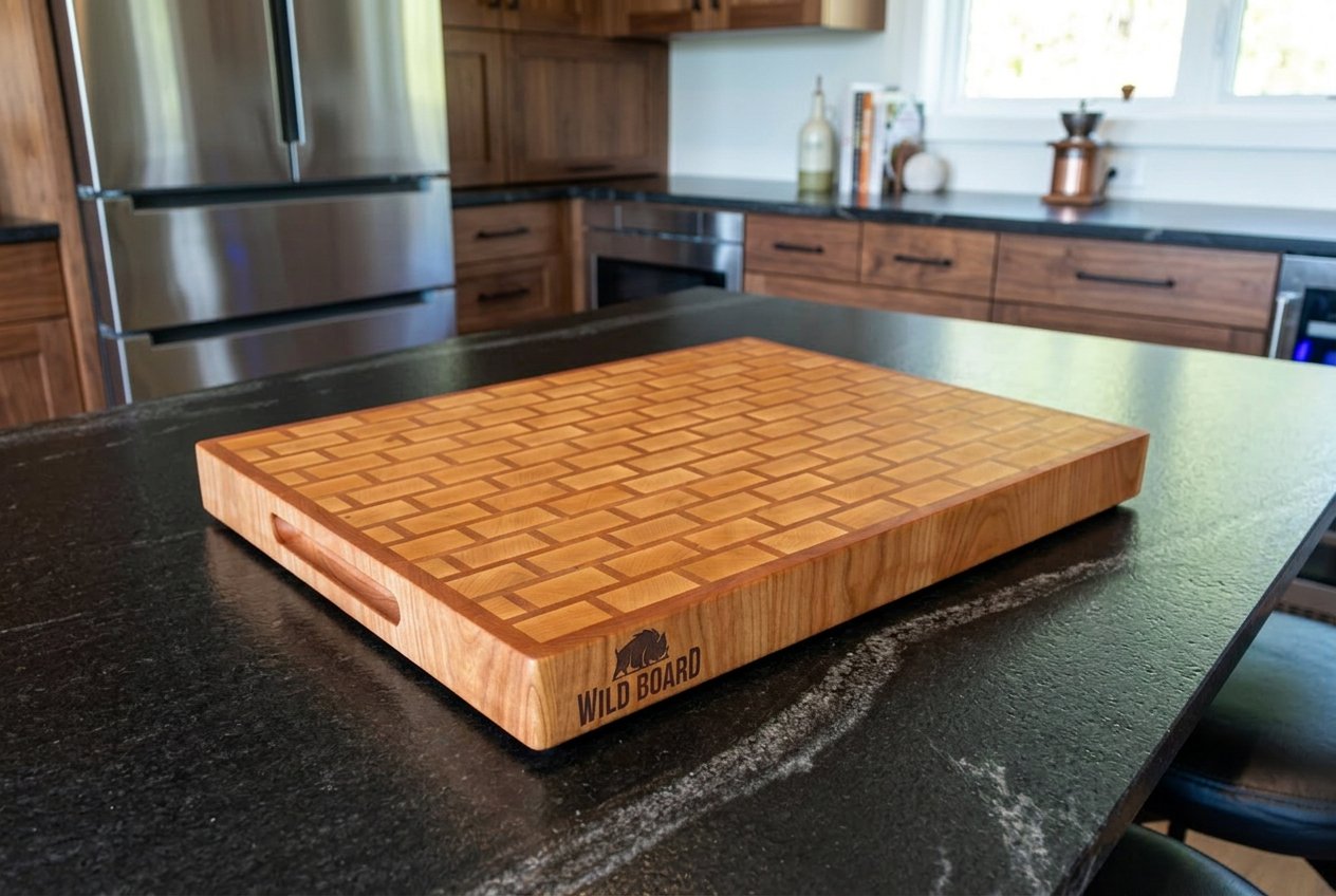 End Grain Brick and Mortar Cutting Board