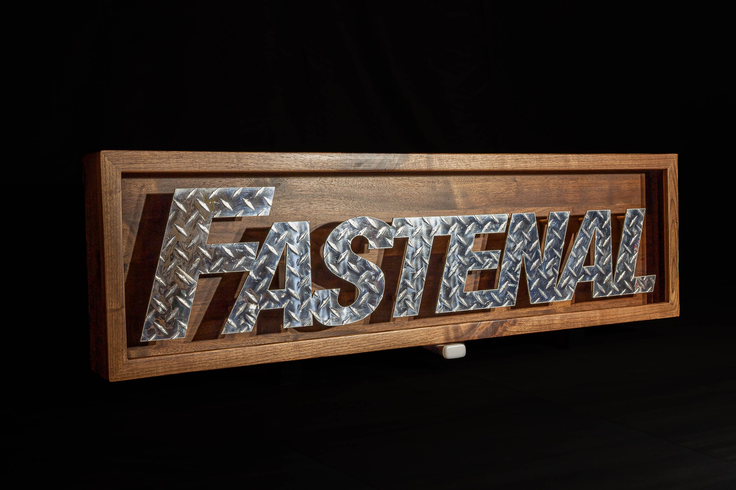 Walnut Lighted Shadow Box