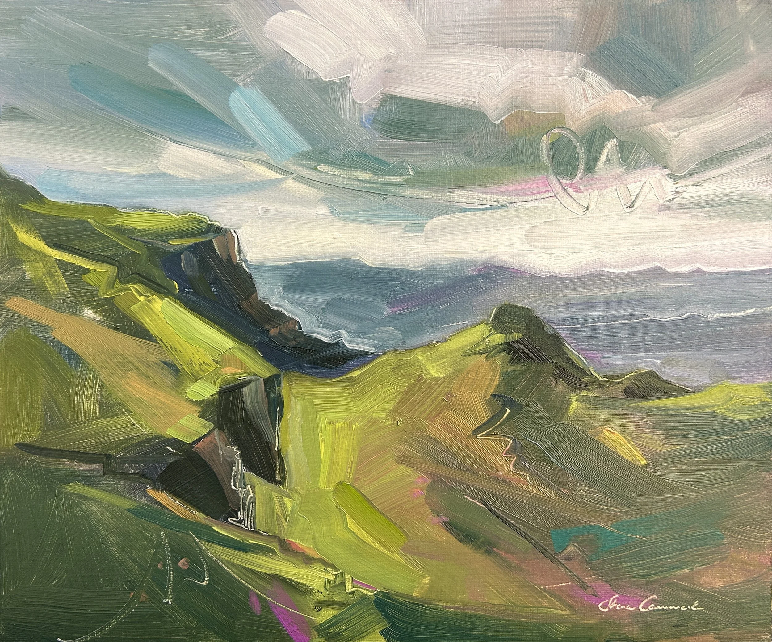 On the side of Beinn Iadain, oil