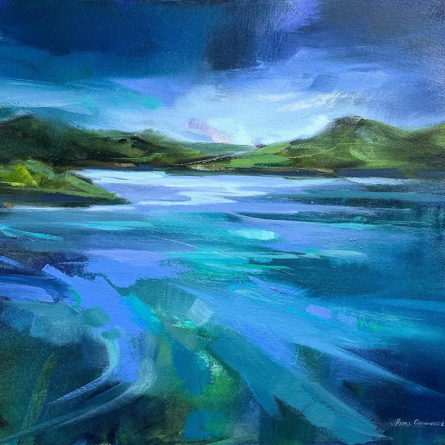 My newest collection of paintings &lsquo;Land &amp; Sea&rsquo; is now available on my website! 15 new original oil paintings, 
inspired by the distant horizons and Hebridean coastlines I encountered while sailing round the islands last July with @sai