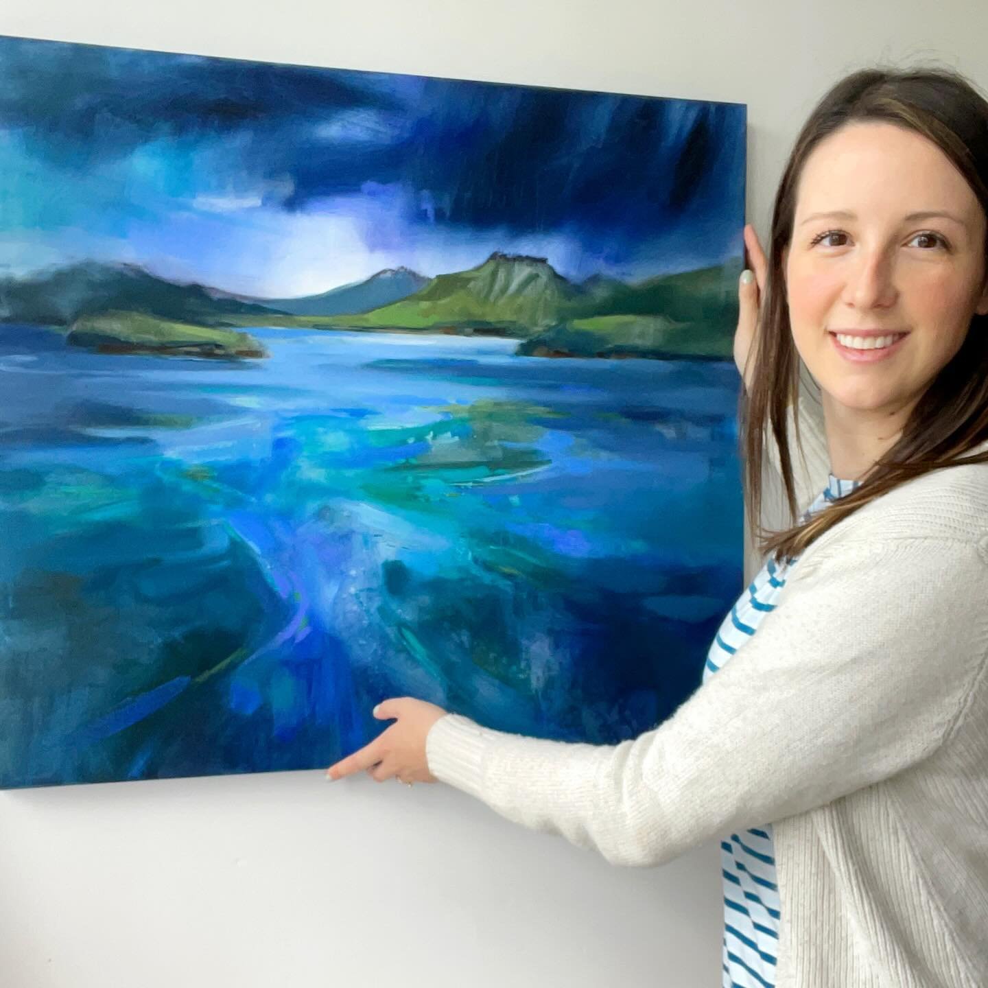 Coastlines of Harris I, one of my favourites from my new collection of paintings. Sailing round these coastlines gave me a whole new perspective of the land from the sea, with constantly moving water and weather systems between us. I loved the challe