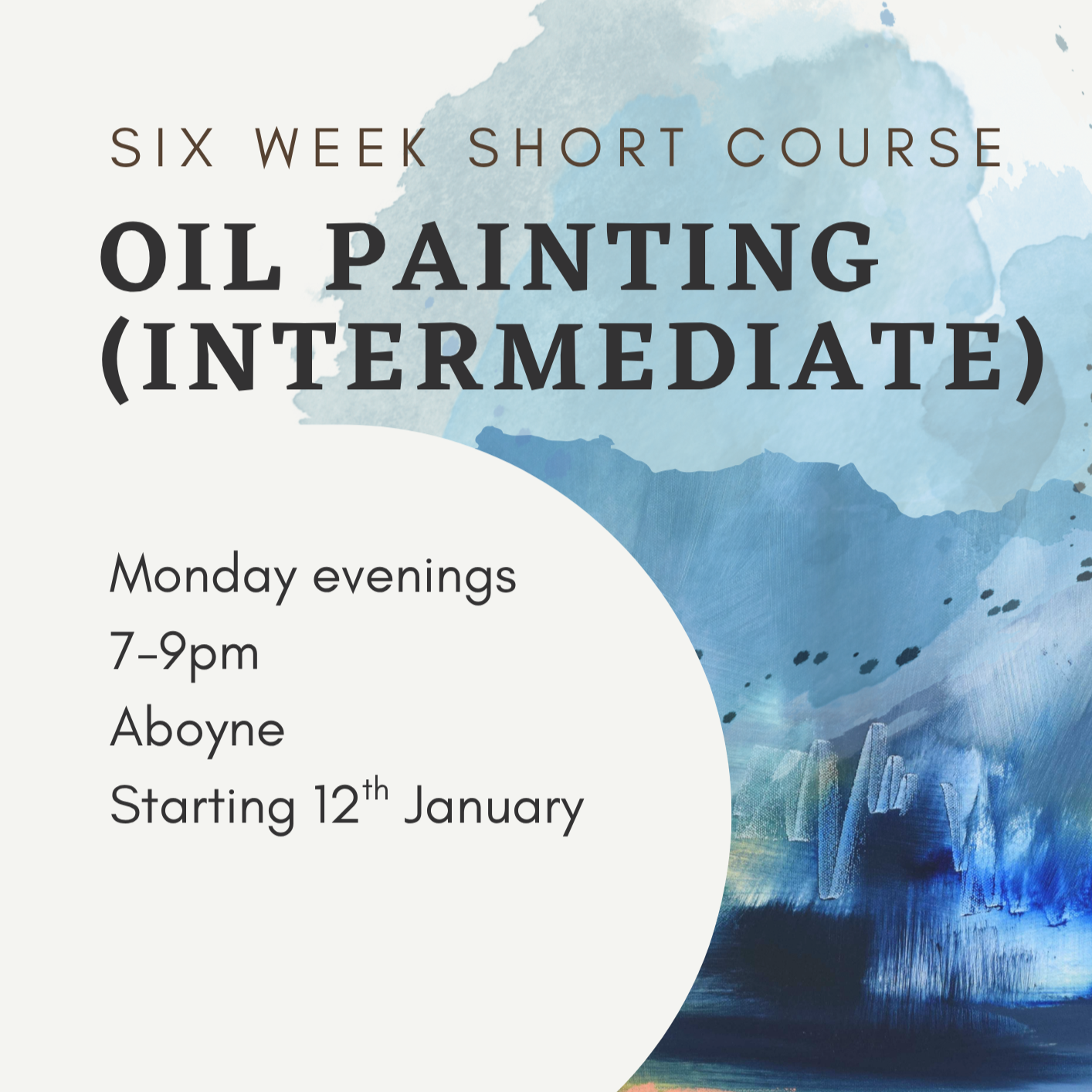 Oil Painting Short Course (Intermediate Level)
