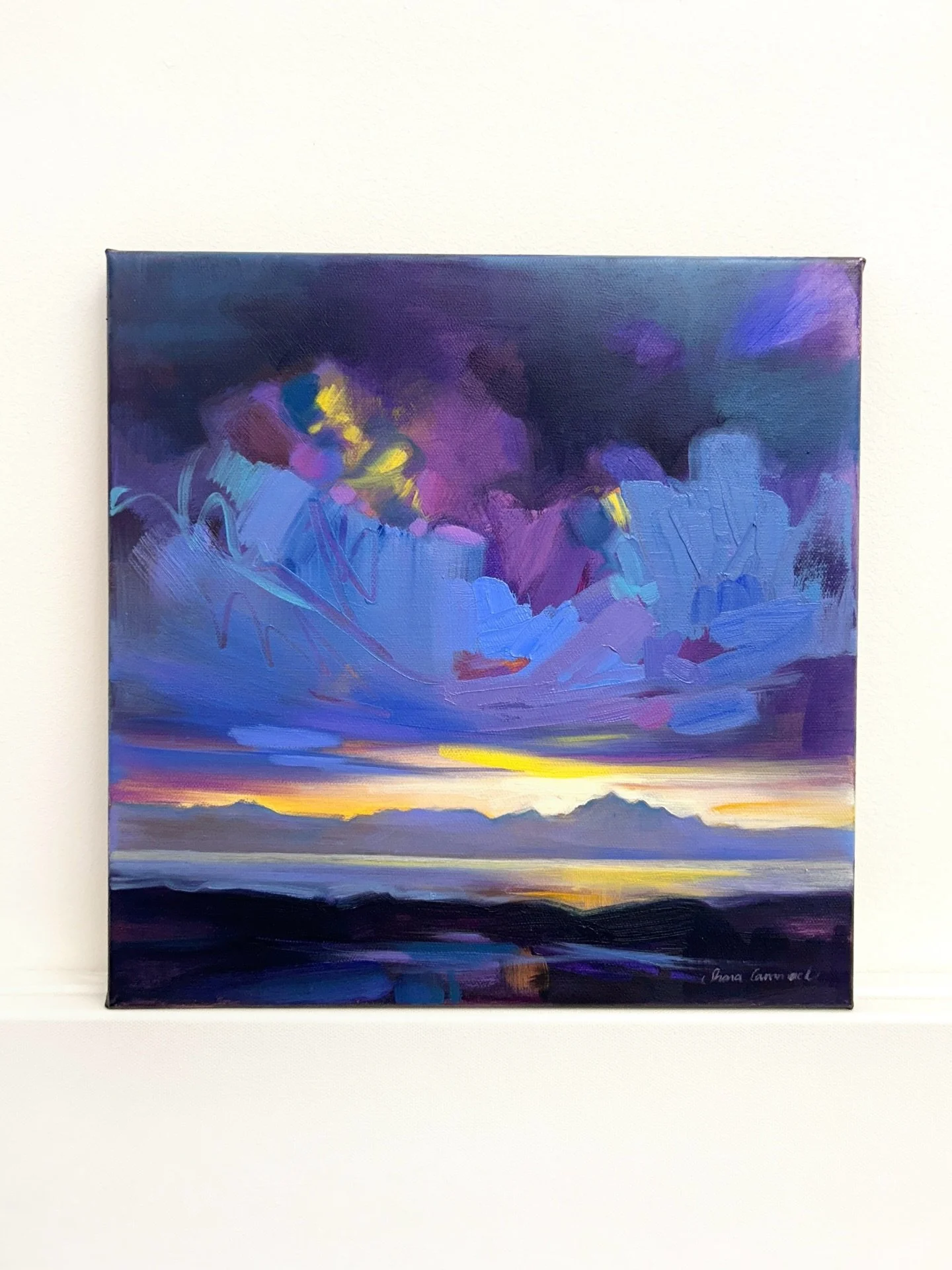 One of the new paintings that will be available on my website on Wednesday 🤗 

More info coming soon, and don&rsquo;t forget to sign up to my mailing list if you&rsquo;d like to be notified when they are available! 

#scottishlandscape #scottishsuns