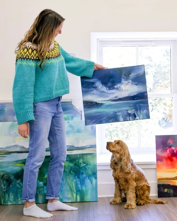 Hello! Just saying hi to anyone who is new around here or anyone who wants to know a bit more about the artist behind the paintings 👋🏼

I&rsquo;m Shona, landscape artist obsessed with colour and always trying to figure out how to translate my love 