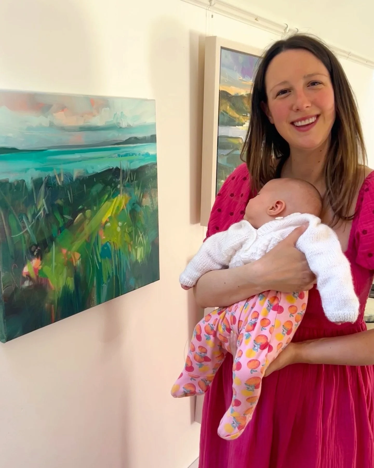 Very slow but also very fast, so busy and so not busy all at the same time. 

Missing my studio loads and the process of working on larger paintings but also knowing I will return to that when she and I are ready, and in the meantime I&rsquo;m workin