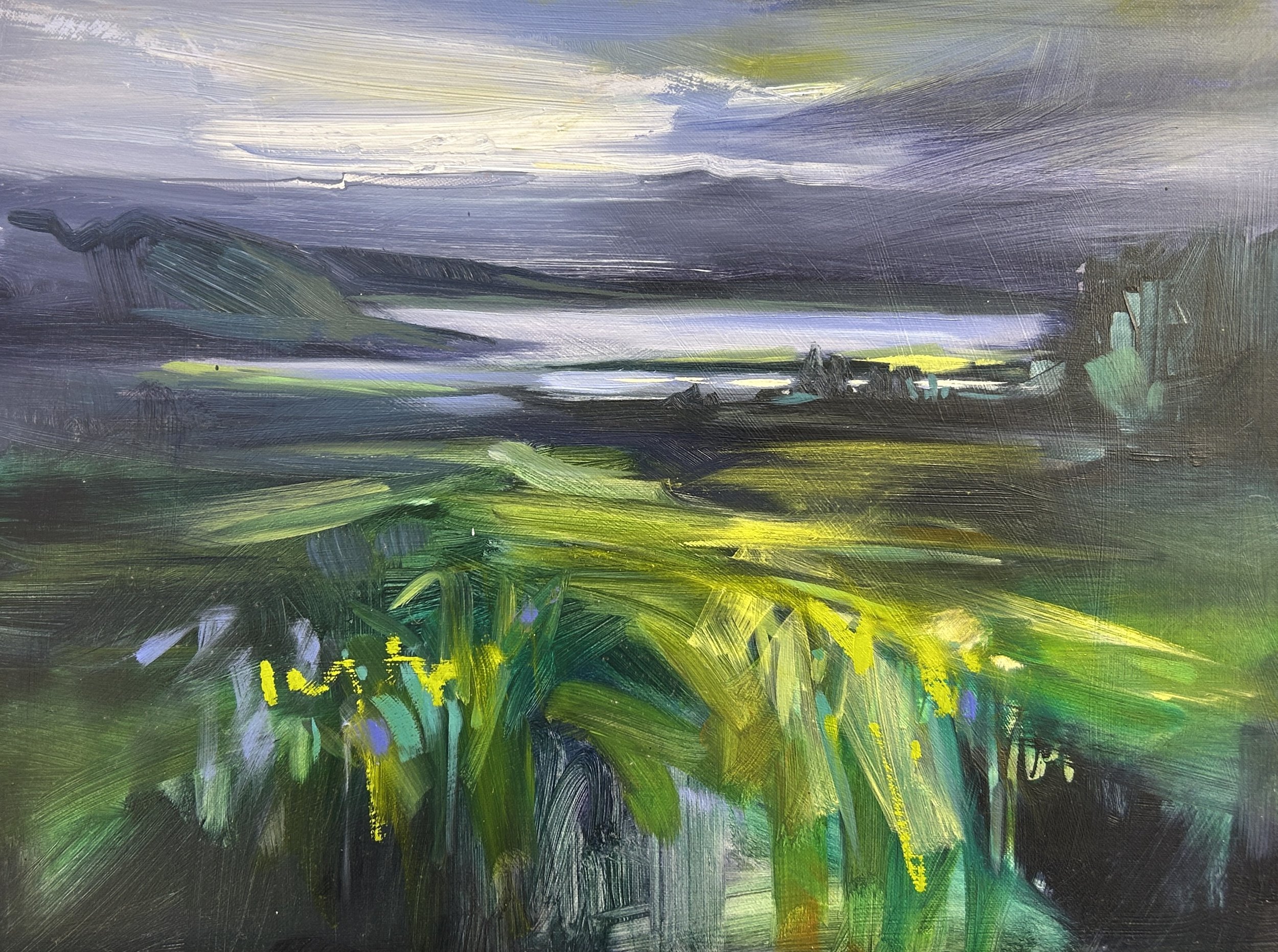 August at Arienas Loch, oil