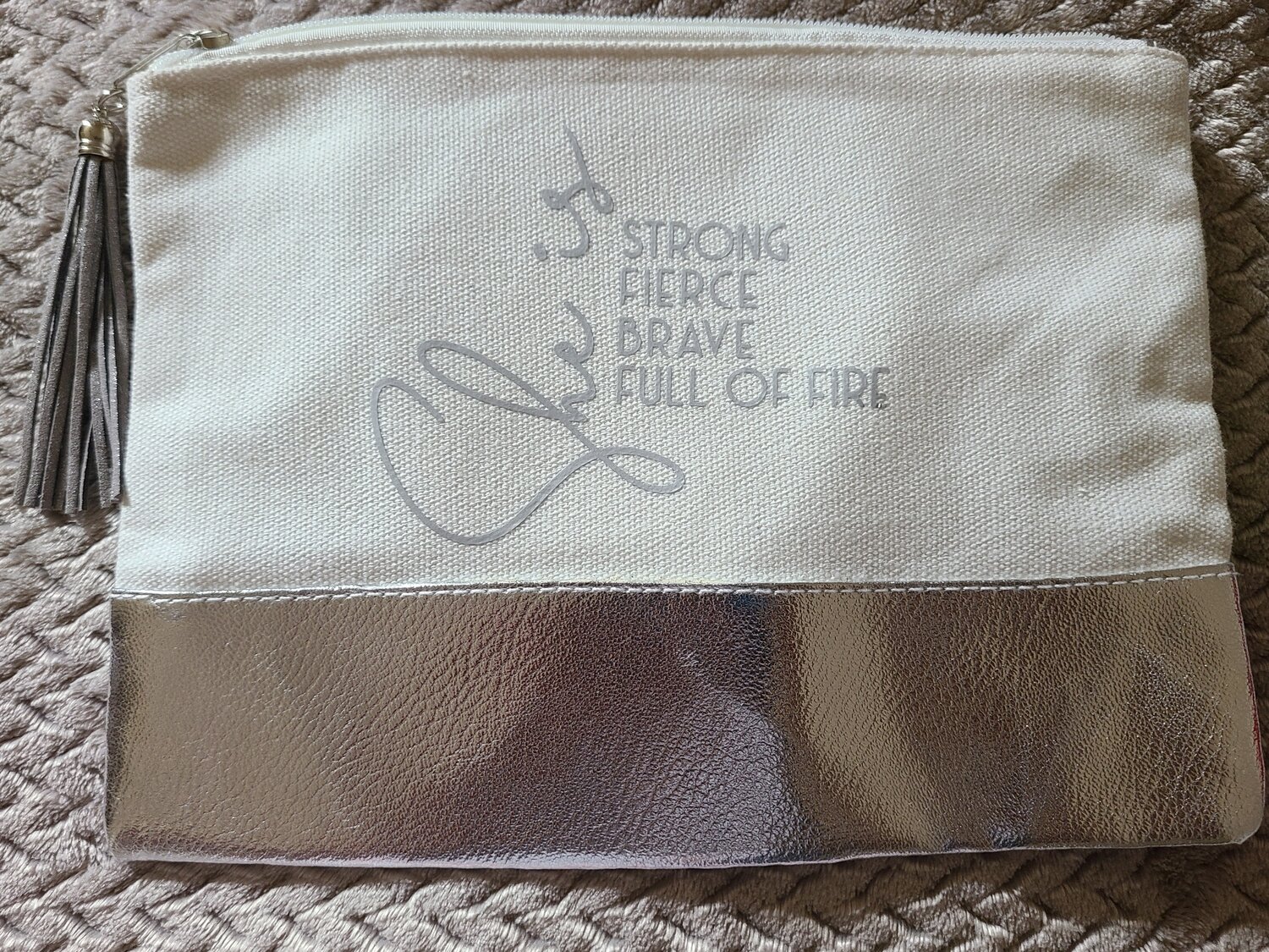 MakeUp or Snacks Canvas Pouch — Cartledge Crafts