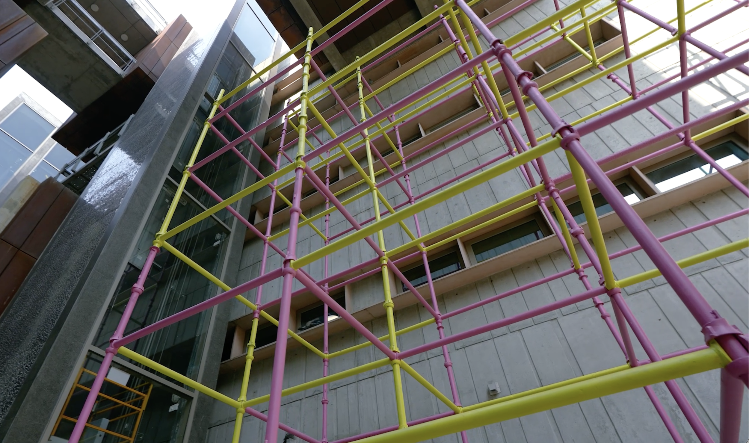 Scaffold, Pink to Yellow (Cuplock to Grid)