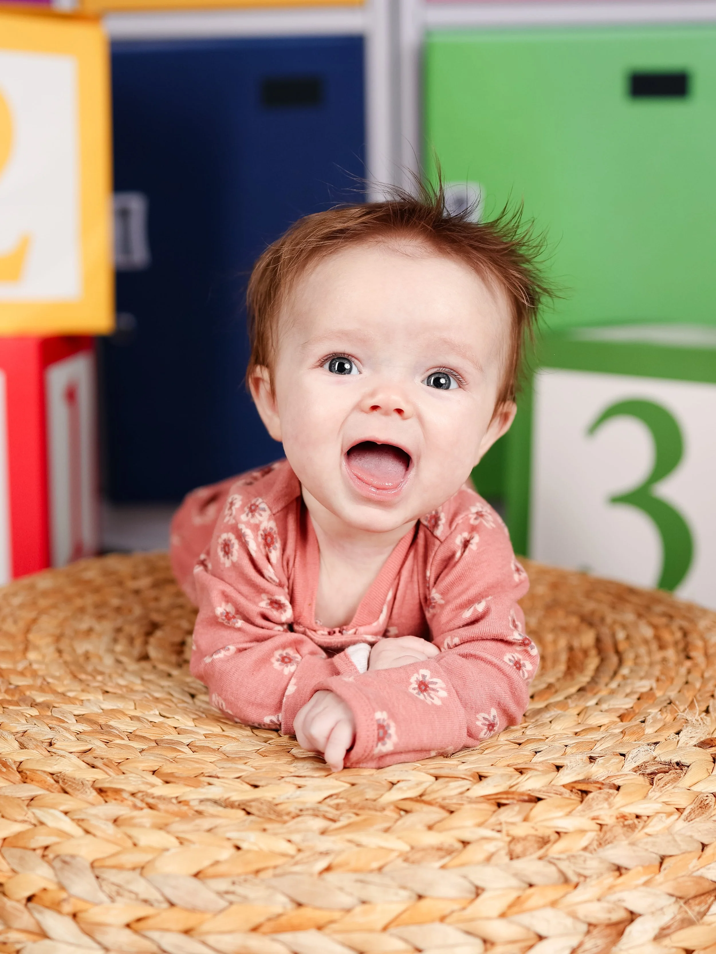 Baby at preschool photography