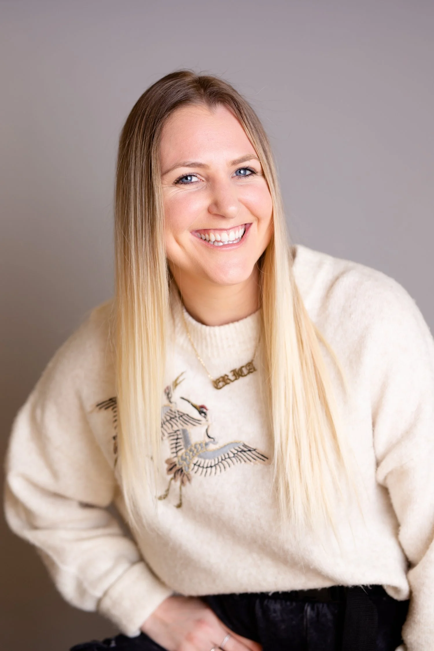 Preschool Staff worker at a school for photo day