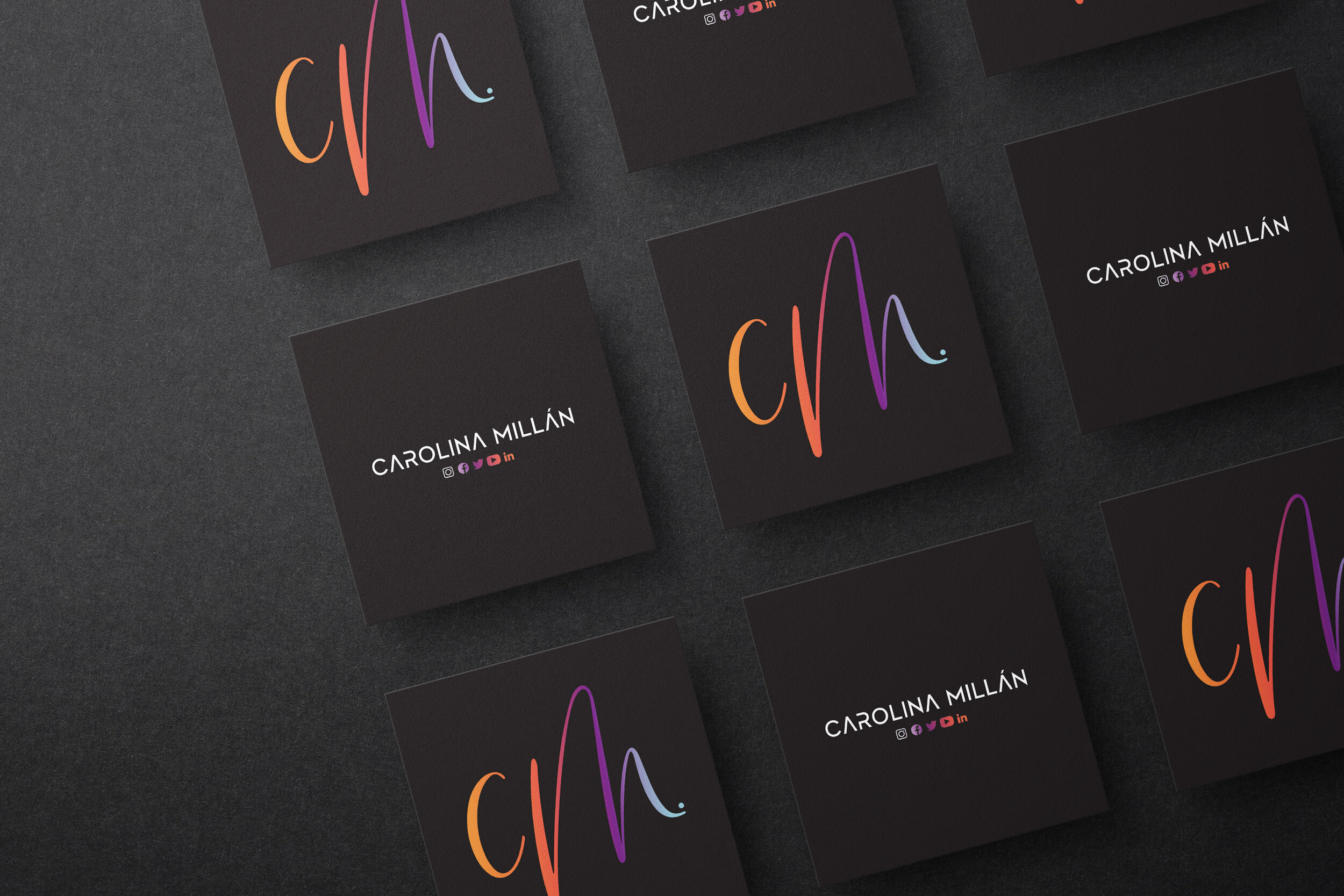 Carolina Millán: Personal Brand - Diseño de Identidad Personal para marca digital. Stationary