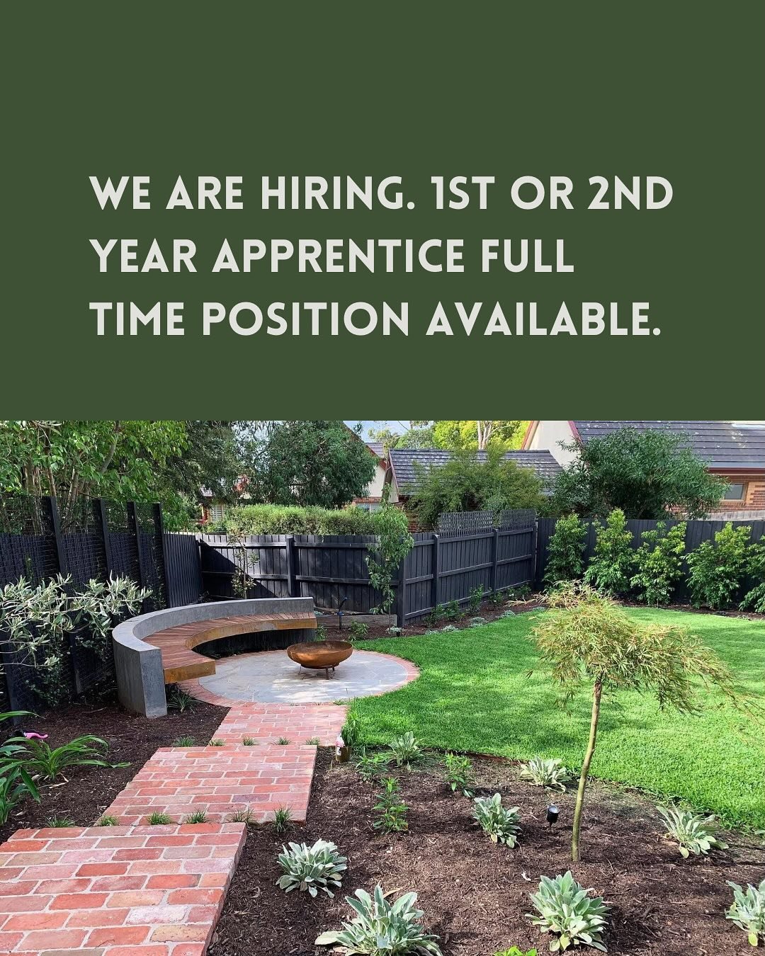 We are hiring! 🌿 Leading Edge are looking for a 1st or 2nd year Landscaping Apprentice to join our team full time 〰️ apply via the link in our bio ^

Work with a skilled and motivated team across the Eastern/ South Eastern suburbs of Melbourne on a 