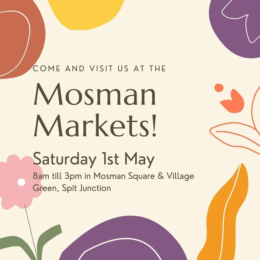 We will be at the lovely Mosman Markets this Saturday! Come along and try on your favourite pieces in person. 8am-3pm in Mosman Village Green. 🌺🌸🎉

#markets #sydneymarkets #sydneyweekend #handmade #fabric&nbsp;#maker&nbsp;#sewsewsew&nbsp;#outfitin