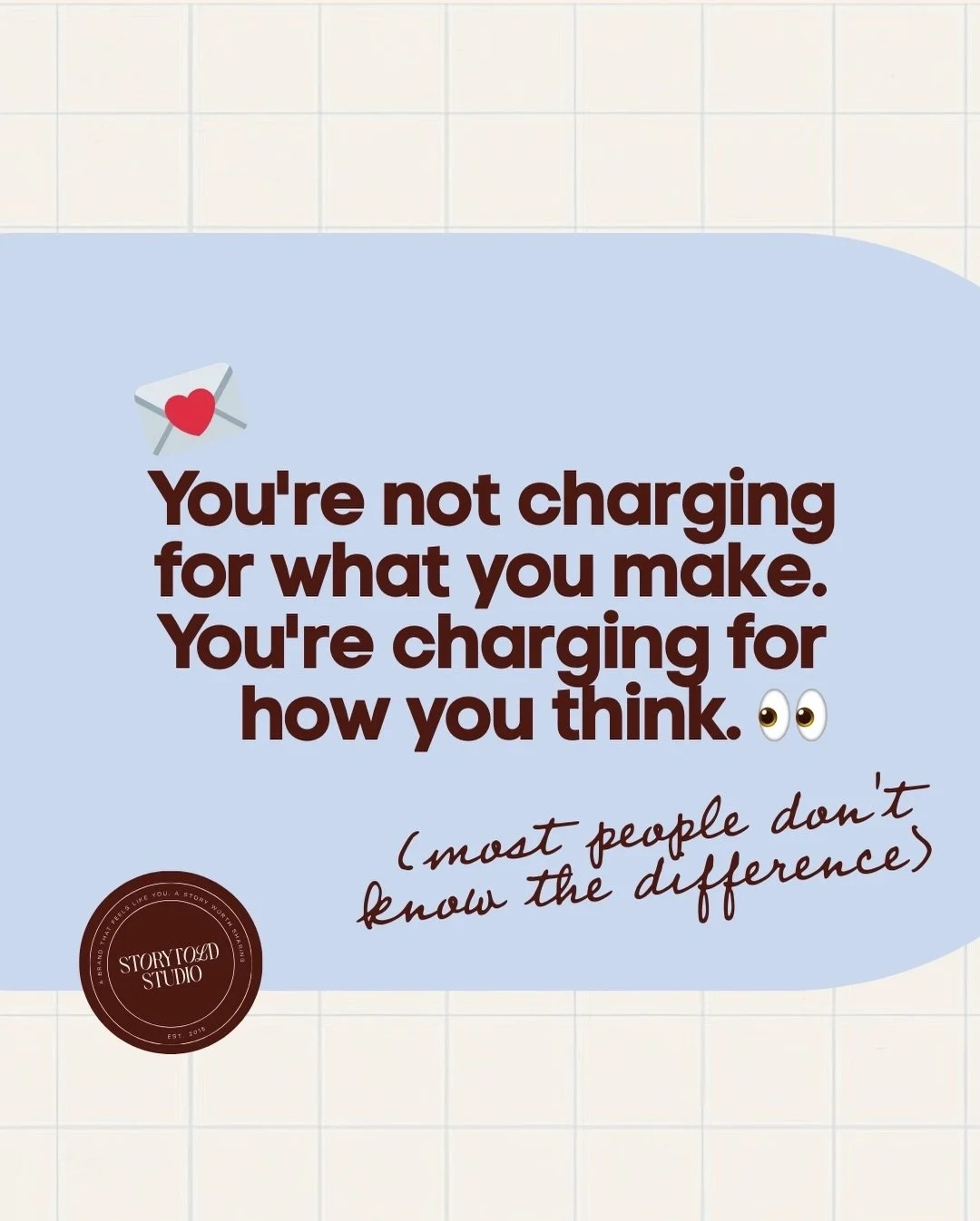 You might have seen I went to a workshop yesterday with other fellow regional designers and one line stopped me in my tracks - something I always tell my clients and it was in this workshop plain as day 👏🏼

Don&rsquo;t sell the doing - Sell the thi