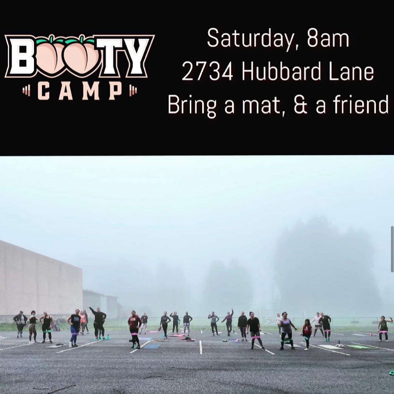 I&rsquo;m doing a BOOTYcamp tomorrow, 7/17 at @theathletefactory707 
Come join the fun! You bring a mat and your 🍑, I bring the booty bands

.

Tires and sleds are on the menu so don&rsquo;t wear your most beautiful workout clothes, the tires get a 