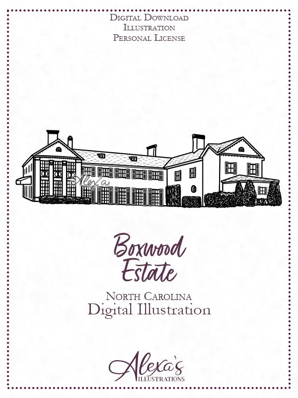 NC Boxwood Estate Digital Illustration (C) Alexa's Illustrations.jpg
