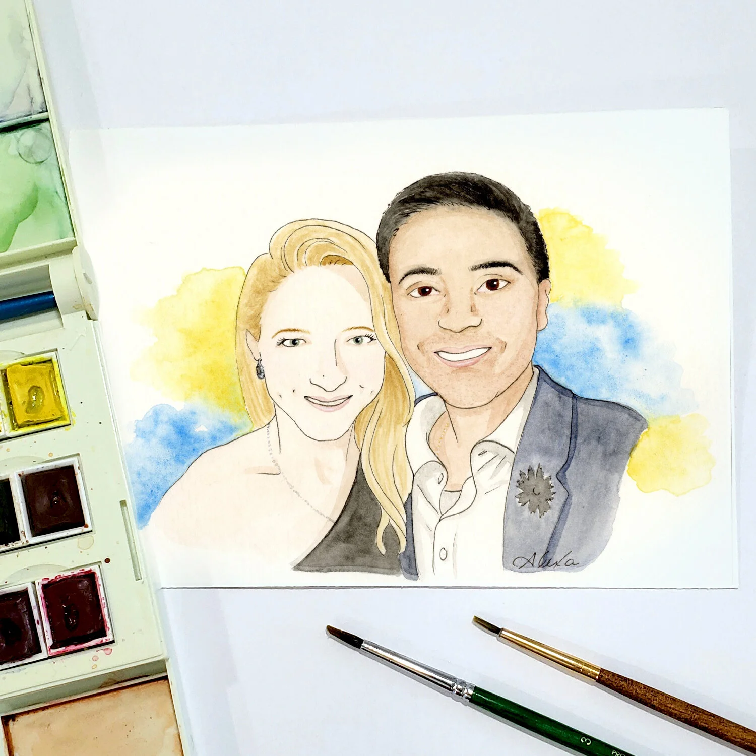 Alexa's Illustrations @alexasillustrations #alexasillustrations tulsa artist tulsa watercolor artist people portrait Tulsa People #mytulsapeople