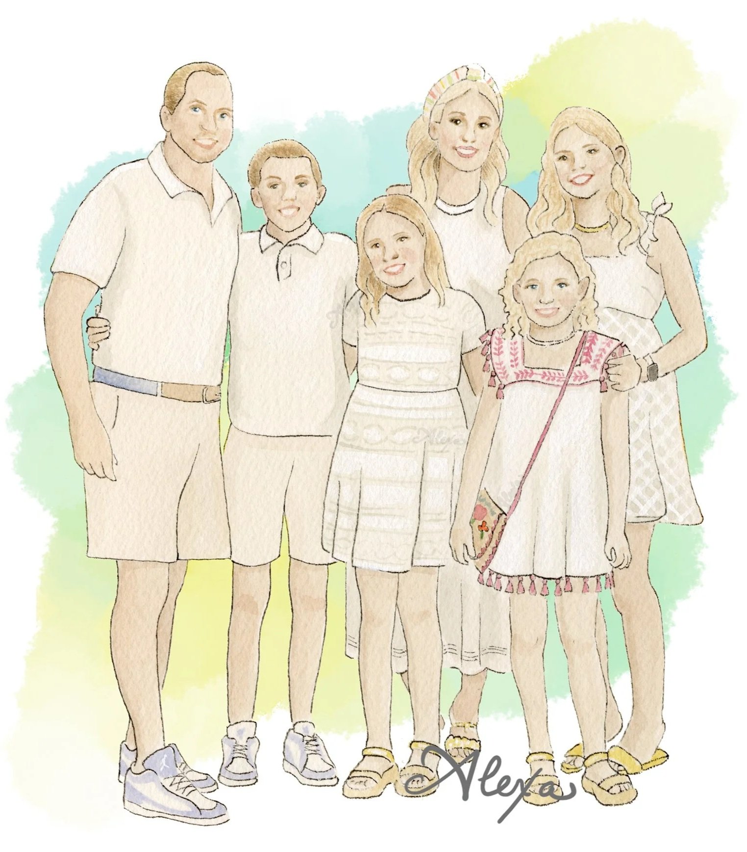 Alexa's Illustrations @alexasillustrations #alexasillustrations tulsa artist tulsa watercolor artist people portrait Tulsa People #mytulsapeople