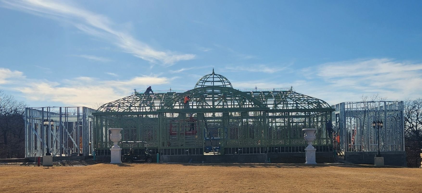  A preview of the Wynchester Gardens Conservatory under construction during a tour of the grounds to gather reference photos and layout information for the wychester gardens map by Alexa’s Illustrations 