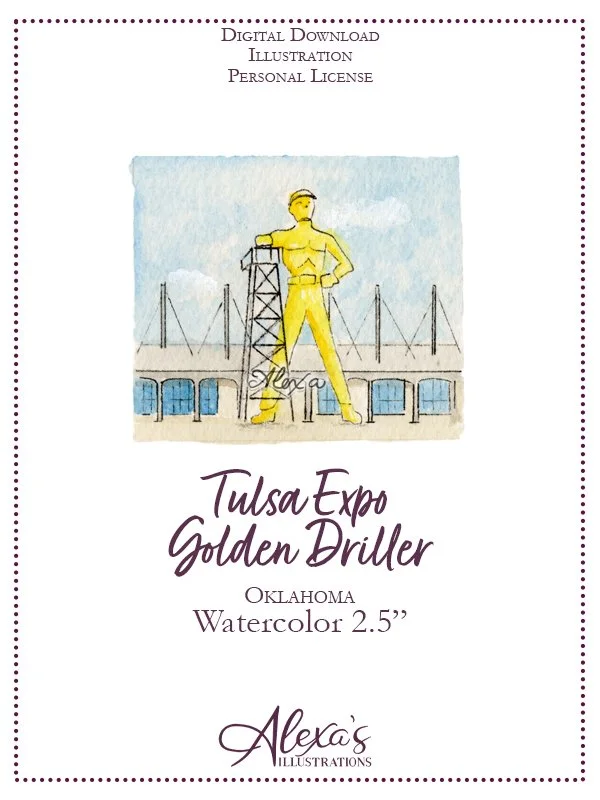 Tulsa Expo Goldsen Driller 2.5in (C) Alexa's Illustrations.jpg